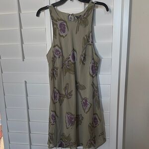Target Olive Floral Mini Dress